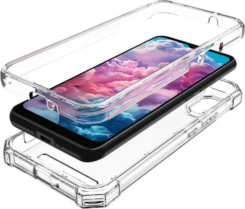 Mocotto for Cloud Mobile Stratus C8 Phone Case with Tempered Glass Screen Protector,Slim Soft Silicone Full-Body Protective Cover (Cloud Mobile Stratus C8,Clear) - Image 3